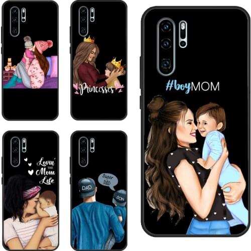 Super Dad Mom Baby Girl Twin For Huawei P20 P40 Lite P30 Pro Nova 5T P Smart 2021 Case For Honor 10X Lite 8X 10i 20