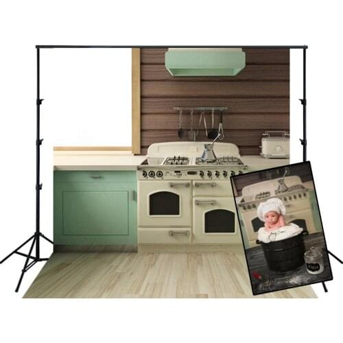 HUAYI Photography Backdrop Vintage Kitchen House Photo Booth Background Customize Newborns Child Birthday Studio Backdrop D-7555
