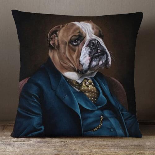 Animal Cosplay Home Pillowcase Decorative Sofa Pillow Case Decoration Oil Painting Cushion Cover 45X45cm