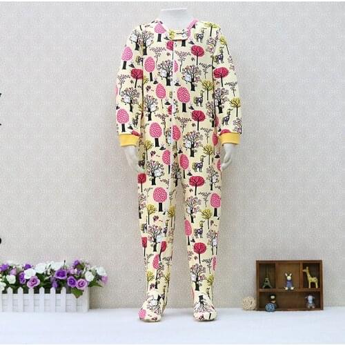 Big size for about 2 to 7 years old baby Boys 100% cotton Rompers zipper long Sleeve Girls Sleepers Children christmas Clothes