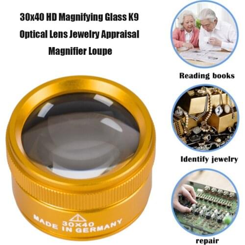 Compact 30X HD Magnifying Glass Lightweight Watch Repair Monocle Magnifier for Coin Stamps Loupe Jewelry Appreciation