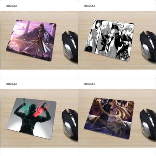 MRGBEST Anime Mouse Pads Sword Art Small Size Non-slip Natural Softy Desktop S Mats 25x29/20x25/18x22cm for Cartoon Fans