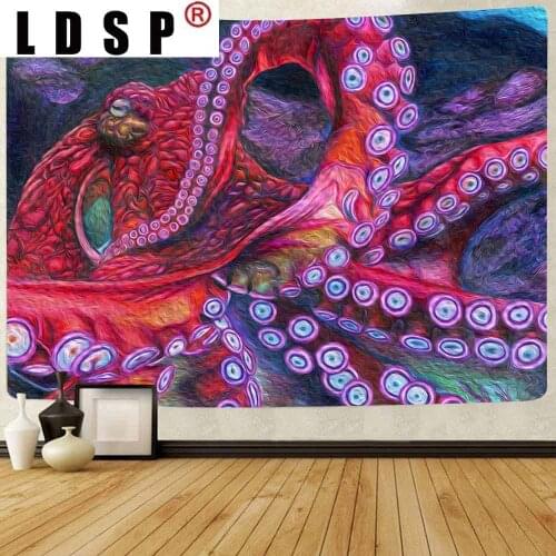 LDSP Living Room Home Dorm Decor Abstract Octopus Tapestry Mandala Marine Life Japanese Style Art Wall Hanging Tapestries