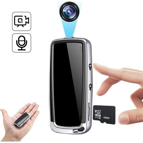 Mini Camera Professional Voice Recorder Save Easy 2in1 Micro Camcorders HD 1080P Video Small DV Cam with 32G high-Speed Memory