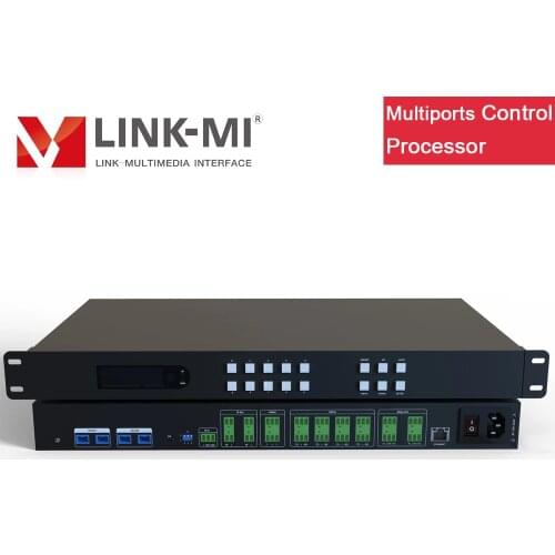 LINK-MI Multiports Control Processor with RS232/RS485/IR/Relay/DIP/Ethernet/TCP/IP/HTTP/Power Support cascade to 8 devices
