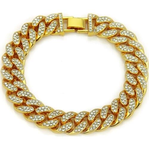 2021 Hip Hop Fashion In Europe And The United States Full Bracelet With Mens Bracelet And Jewelry Cross Border