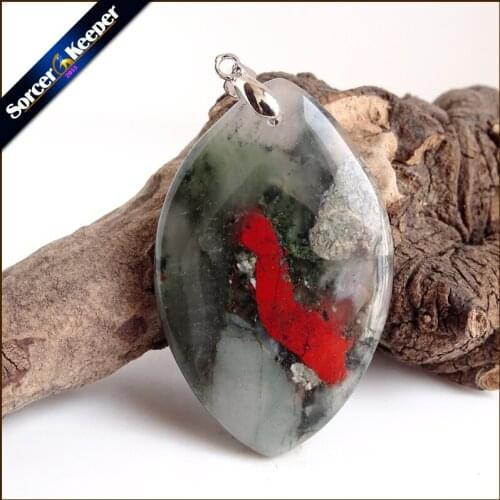 Collares New Pendant Necklace Natural Crystal Stone Bloodstone Beads Agates Necklace & Pendants Fashion Bijoux Women YS789