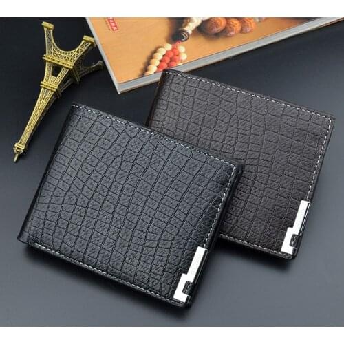 Casual Men Bifold Wallet ID Credit Card Holder Clutch Slim Wallets Short Coin Purse Carteras Money Billetera Hombre porte hombre