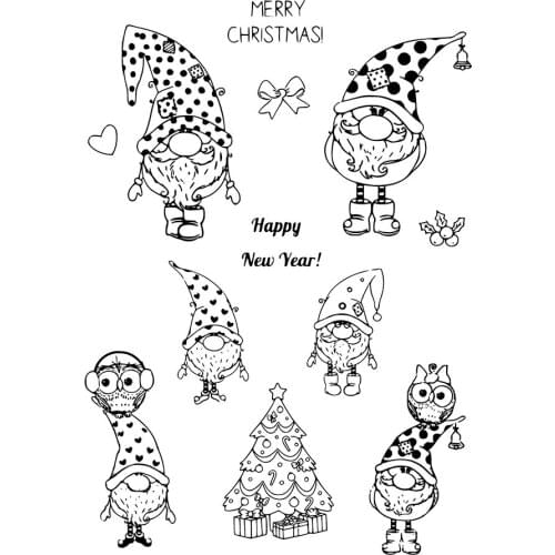 11x16cm Christmas Clear Stamps Transparent Seal Silicone Seal TPR Christmas Wedding Roller Stamps DIY Scrapbook Album Card