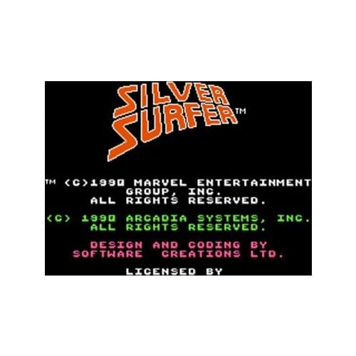 Silver Surfer Region Free 8 Bit Game Card For 72 Pin Video Game Player