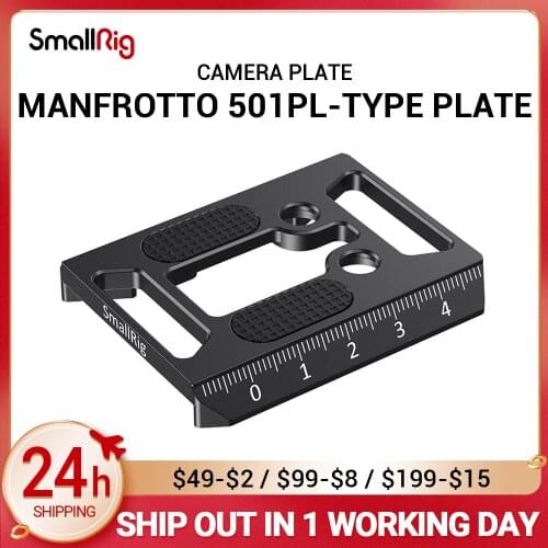 SmallRig DSLR Camera Plate Manfrotto 501PL-Type Quick Release Plate for Select SmallRig Cages for use with Tripod ,Gimbal 2458
