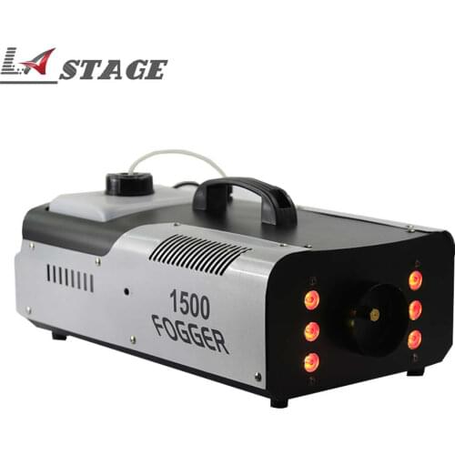 Free Shipping 1500W 3L LED Fog Machine 6x3w 3in1 RGB Fogger Machine DMX512 Smoke Machine DJ /Bar /Party Stage Equipment