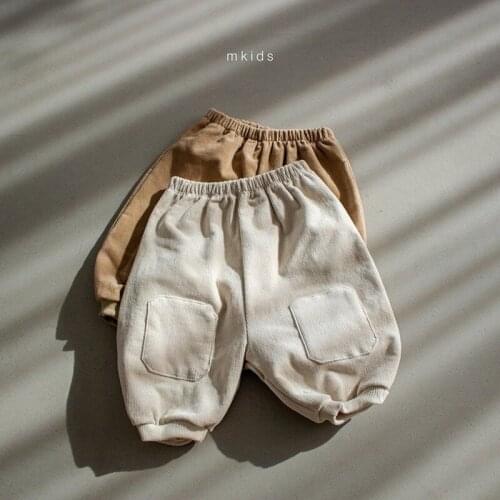 2021 Spring Korean Baby Girls and Boys Trousers New Baby Trousers Baby Casual Pants High Waist Pants