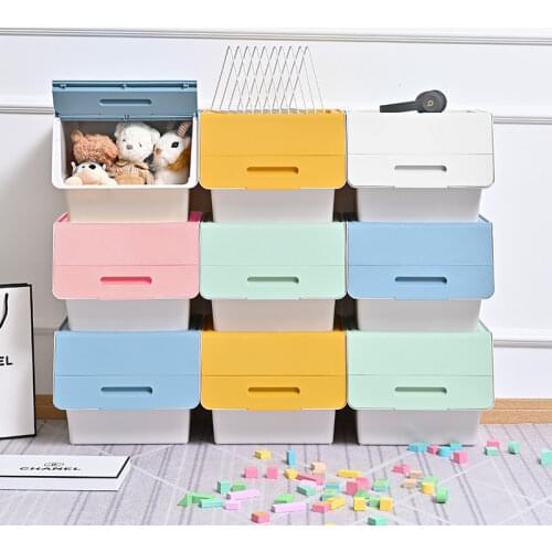 Storage Box Home Front Opening Convenient Stable Thickened Childrens Toys Snacks Storage Box Toy Storage Cabinet JX19