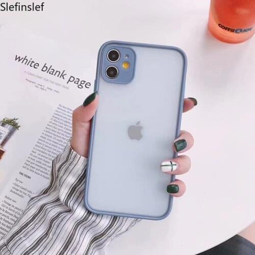 Camera Protection Matte Bumper Phone Cases For iPhone 11 11 Pro Max XR XS Max X XS 11Pro 8 7 6 6S Plus Shockproof Back Cover
