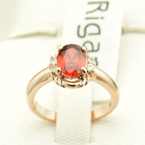 Real Photo Rings For Women Gothic 2020 Rose Gold Stone Crystals Rings Size 7 Cute Women Cubic Zirconia Girls Fashion