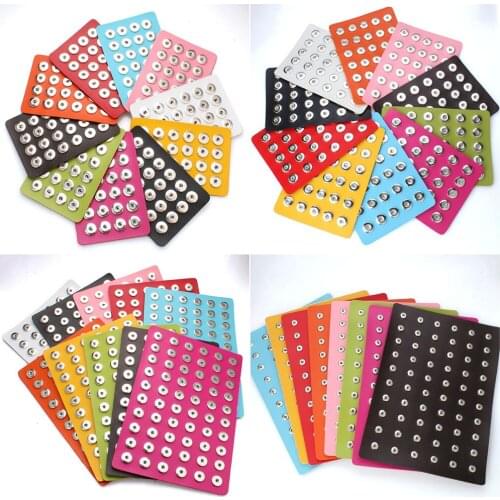 10pcs/lot Snap Button Jewelry Genuine Leather 18MM &12MM Snap Button Display for 24pcs & 30pcs & 60pcs DIY Soft Displays Holder