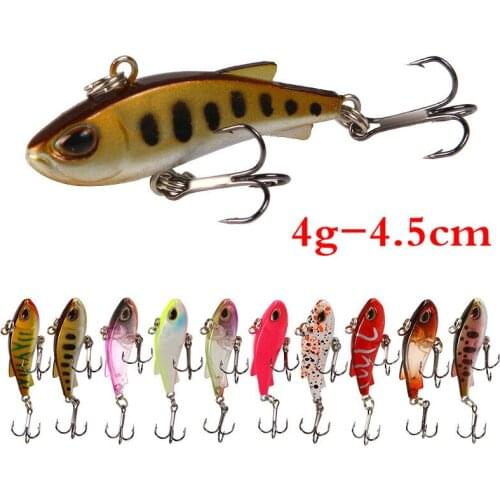 4g Mini VIB Fishing Lures Bass Bait Wobbler Sinking Hard Artificial Fish Lures Saltwater Hook Freshwater Fishing Tackle