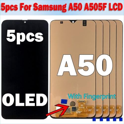 5 piece/lot OLED For Samsung Galaxy A50 SM-A505FN/DS A505F/DS A505 LCD Display Touch Screen Digitizer Assembly