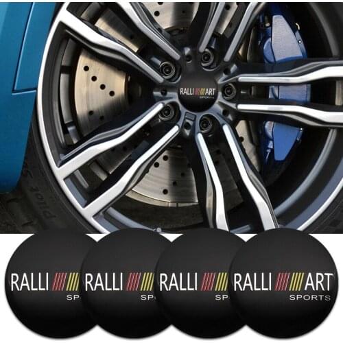 56mm Car Tire Wheel Center Hubcaps Sticker Emblem Cover Accessories for Mitsubishi Lancer 10 3 9 EX Outlander ASX L200 Ralliart