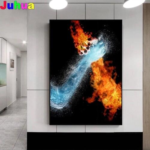 Ice And Fire Lovers Hands Diy Diamond Embroidery Full Square/Round Diamond Painting Cross Stitch Diamond Mosaic home decor