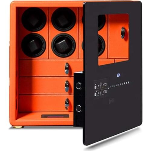 Automatic Watch Winder Safe Box 6 Slot Watch Winding Box Quiet Motor Storage Display Case Mechanical Watches Jewelry Box