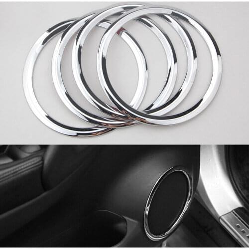 BBQ@FUKA FIT FOR NISSAN VERSA2012-2016 4DR ALMERA LATIO CHROME DOOR STEREO SPEAKER COVER TRIM Chroming Sticker
