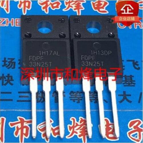 Free shipping 50PCS FDPF33N25T TO-220F 250V 33A