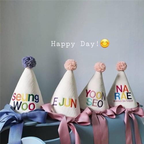 Korea Style Baby Birthday Hat Kids Boy Girl Prince Princess Party Caps Costume Headwear Props Decoration Photography