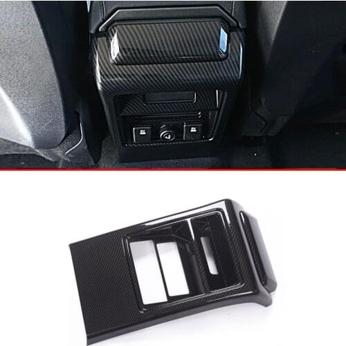 Carbon Fiber ABS For Land Rover Discovery Sport 2015-2019 Car Rear Seat Air Conditioning Vent Frame Cover Trim