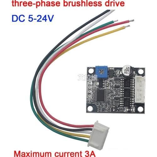 DYKB dc 12V 24V 3A mini three-phase DC brushless Hall drive 0-5V PLC high-speed BLDC brushless ESC gas water pump fan