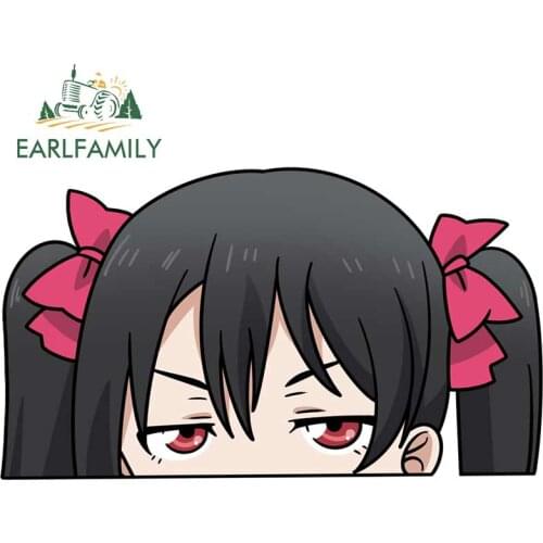 EARLFAMILY 13cm x 7.4cm for LOVE LIVE PEEKER Car Stickers Body for Car Windshield Refrigerator Windows for VAN RV Decals