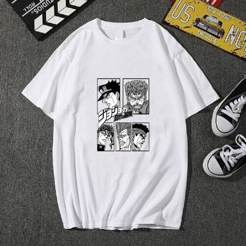 Anime JOJO T-shirt Fashion Short T-shirt Casual Unisex