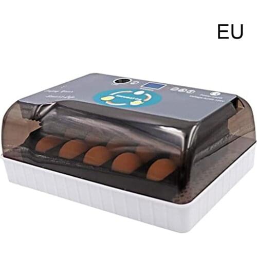 Free ship 12 Eggs Incubator Time Control Convenient Fully Automatic Brooding Machine Thermostatic LED Lighting Hatcher Machine