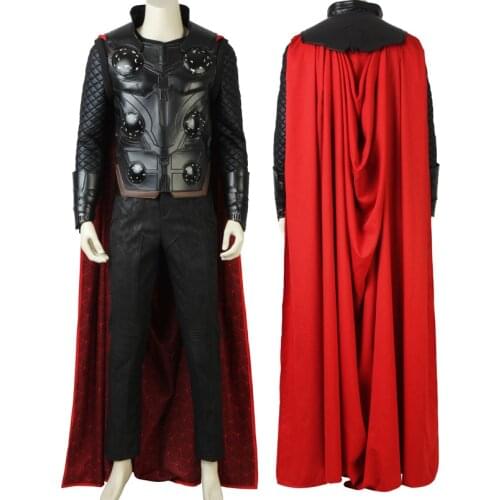Movie Infinity War God Of Thunder Thor Odinson Cosplay Costume Halloween Outfit Full Props Suit With Eye Mask Boots