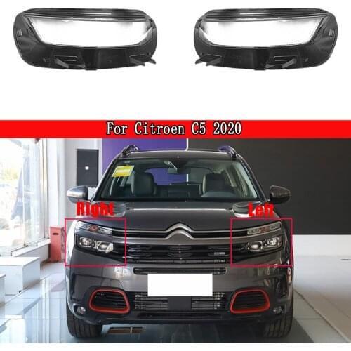 Car Front Headlight Cover Lamp Transparent Lampshade Auto Glass Lens Shell Bright Lamp shade Shell Caps For Citroen C5 2020