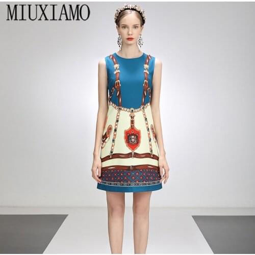 MIUXIMAO 2021 Spring Summer Party Dress Flower Above Knee Tank Diamonds Office Lady Casual Dress Women Vestidos