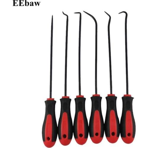 6pcs/set Durable Car Pick and Hook Set O Ring Oil Seal Gasket Puller Remover Craft Hand Tools