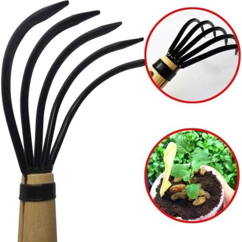 New Home Gardening Tool Hand Rake Portable Digging Shovel Mini Steel Rake Transplanting Tool Balcony Home-grown Garden Tools