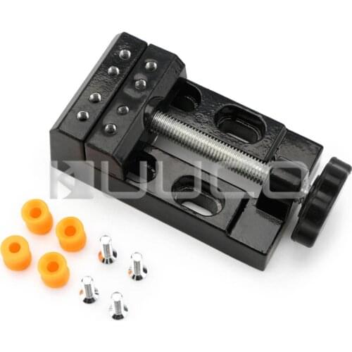 Portable Clamp Tool Black Jaw Bench Clamp Mini Drill Press Vice Micro Clip Flat Vise Hand Tool for Jewelry/Olive/Walnut etc