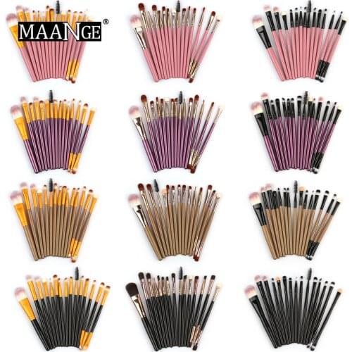 Manufacturers Directly Sell MAANGE 15 Eye Makeup Brush Sets Cosmetic Tools Eyeshadow Brushes Popular Styles Gift for Women