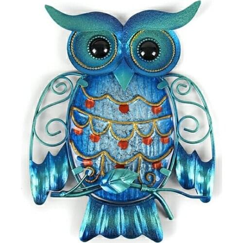 Luxury AnimalMetal Owl Home Decor for Garden Statues Accessories Sculptures and Miniatures Animales Jardin