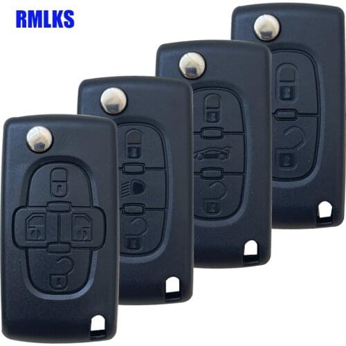 Replacement 2 3 4 Button Remote Flip Folding Key Fob Case Shell Blade For Citroen C2 C3 C4 For Peugeot 407 407 307 CE0536 CE0523