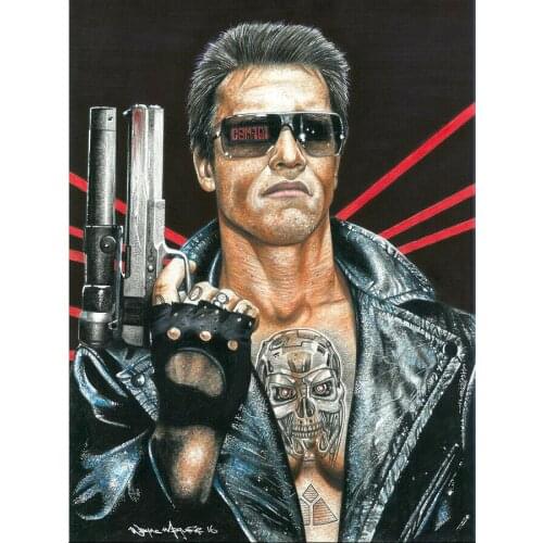Wayne Maguire Tattooed Schwarzenegger Art Film Print Silk Poster Home Wall Decor 24x36inch