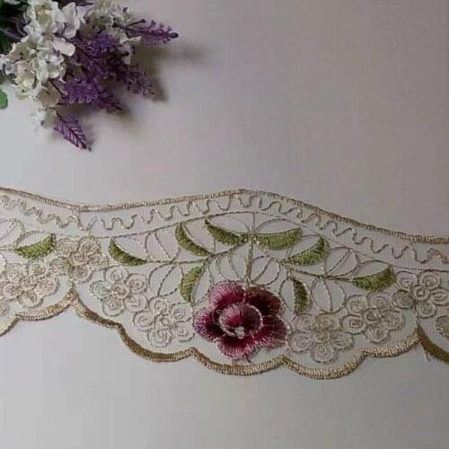 3 yards Strip Lace Ribbon Trims Webbing Applique for Sofa Cover Curtain Home Textiles Trimmings Embroidered Lace Fabric New