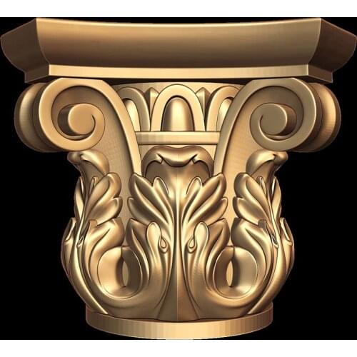 3D model for cnc 3D carved figure sculpture machine in STL file home decoration Decor beam column angle 3d model file