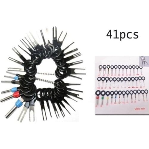 41Pcs/Set For Connector Extractor Car Plug Terminal Removal Tool Pin Needle Retractor Pick Electrical Wire Puller