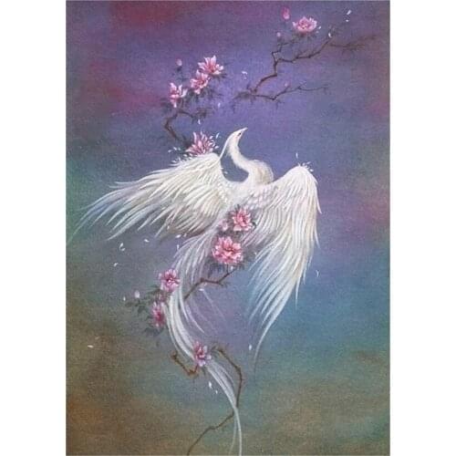 New product 5D Diy diamond painting cross stitch phoenix bird flower diamond embroidery full circle decorative painting