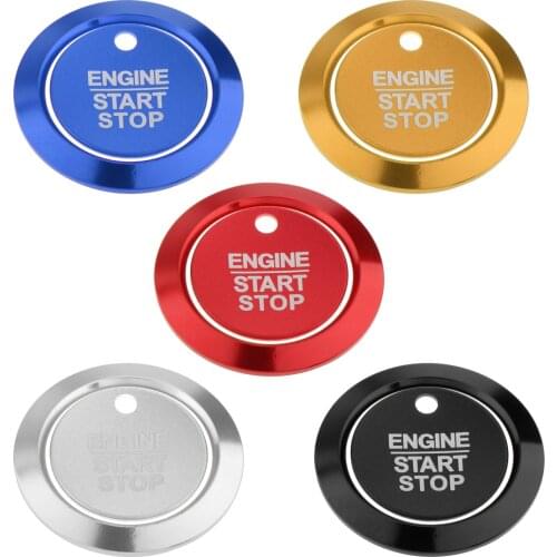 Car Engine Start Button Sticker Stop Cover Trim Switch Self-adhesive Decoration Ring For Ford Edge/Mondeo/Focus/Escort/Taurus