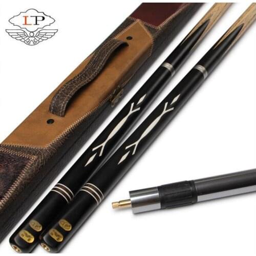LP Billiard Cue 3/4 Piece Snooker Cue Kit with Case with Extension All Handmade Snooker Stick Cue 10mm Tip with Gifts Billiards